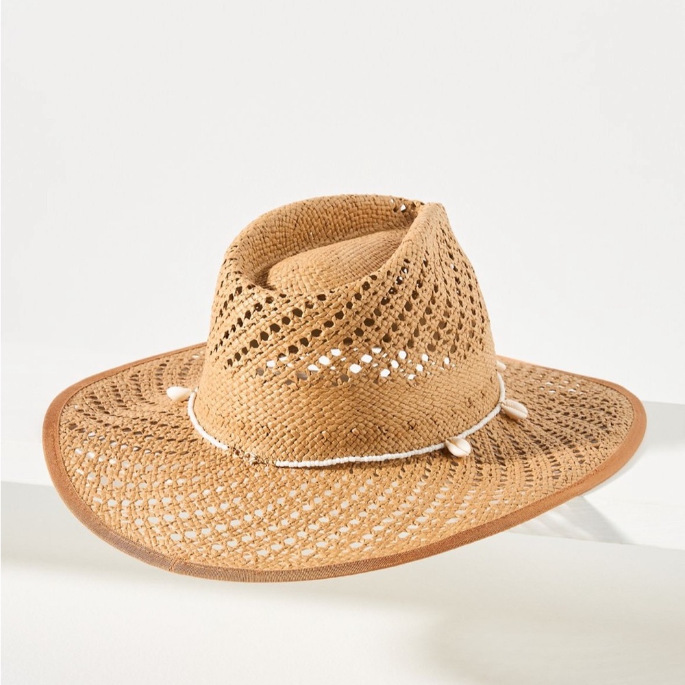NWT WYETH Tan Wicker Rancher Hat